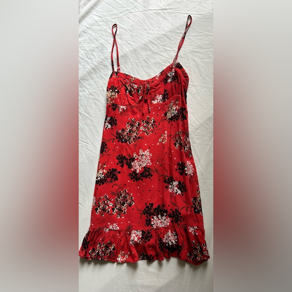 Audrey 3 + 1 Medium Black, White and Red Floral Dress Worn Once